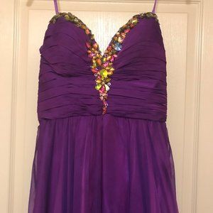 Purple Jeweled Pageant/Prom Dress